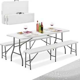 Juskys Bayreuth Bierzeltgarnitur Gartenmöbel-Set, 3-tlg.