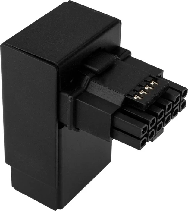 Kolink Core Pro 12V-2x6 Winkeladapter 90°, Typ 1, Sense-Pins an der Oberseite, schwarz