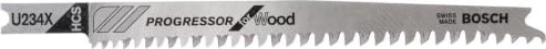 Bosch Professional U234X HCS Progressor for Wood Stichsägeblatt, 108mm, 3 Stück