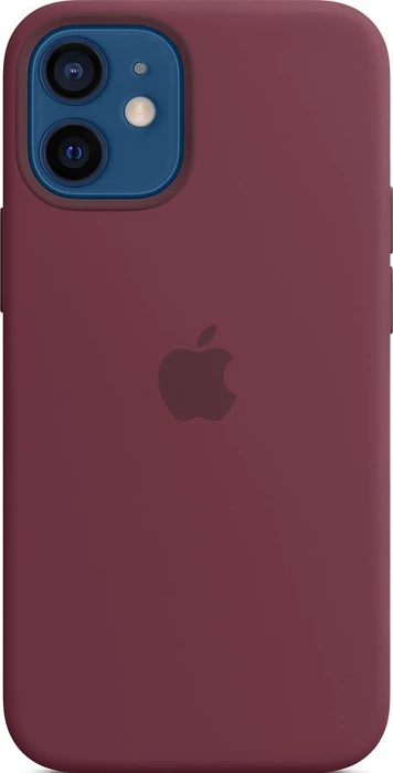 Apple Silikon Case mit MagSafe für iPhone 12 Mini Pflaume