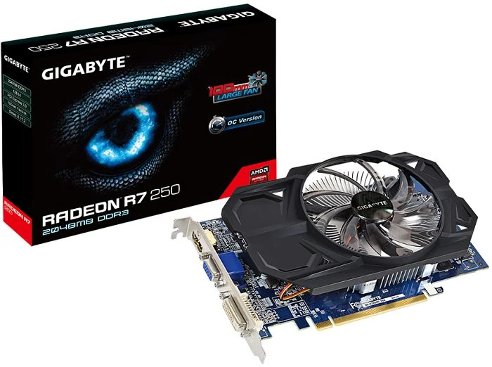 GIGABYTE Radeon R7 250 OC (Rev. 2.0), 2GB DDR3, VGA, DVI, HDMI