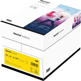 inapa tecno colors Universalpapier intensivgelb, A4, 80g/m², 2500 Blatt
