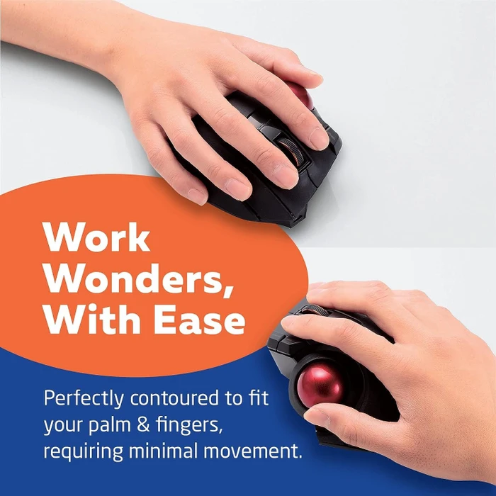 Elecom EX-G Pro M-XPT1MRXBK Trackball schwarz/rote Kugel, Rechtshänder, USB-A/Bluetooth
