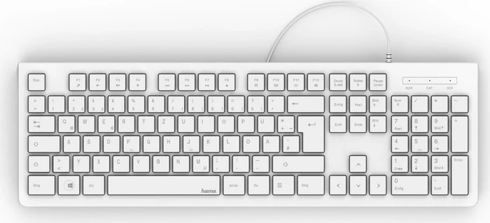 Hama KC-200 Basic Tastatur, weiß, USB, DE