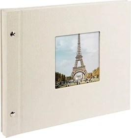 Goldbuch Spiralalbum Bella Vista 30x25 schwarze Seiten hellgrau