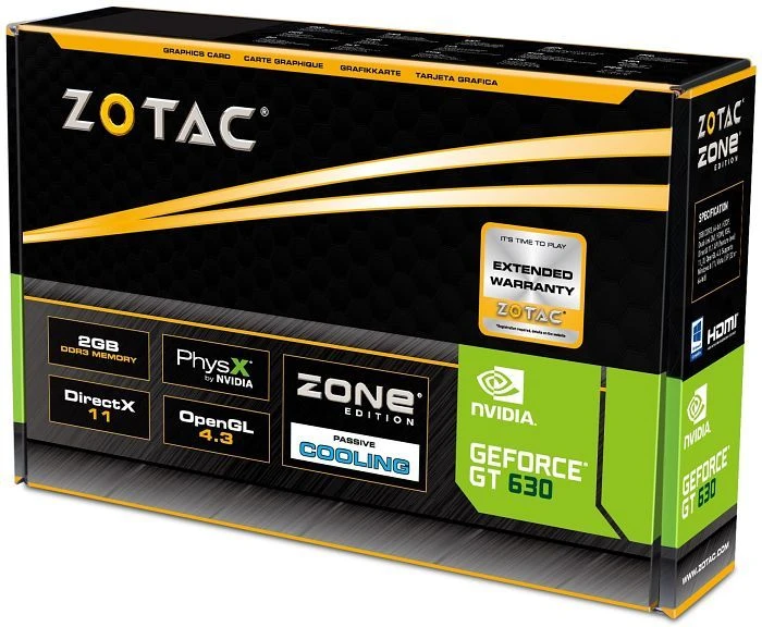 Zotac GeForce GT 630 Zone, 2GB DDR3, VGA, DVI, HDMI