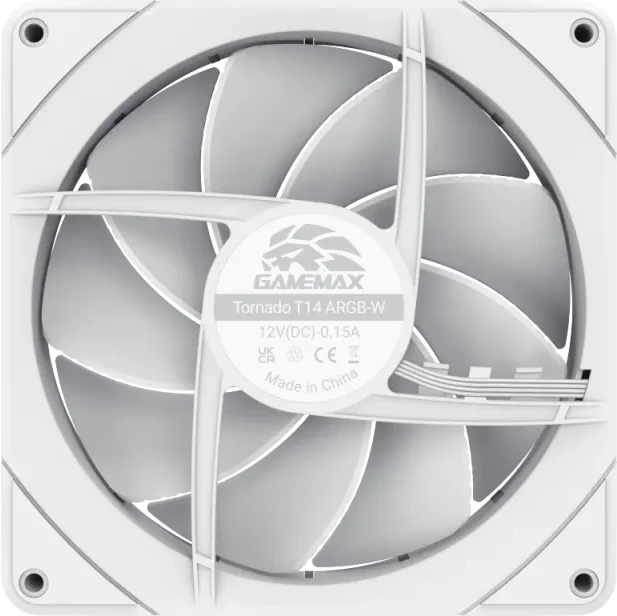 GameMax Tornado T14 ARGB-W, weiß, 140mm