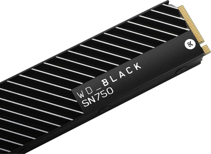 Western Digital WD_BLACK SN750 NVMe SSD 500GB, M.2 2280 / M-Key / PCIe 3.0 x4, Kühlkörper