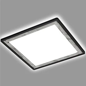 Briloner Slim Deco LED Deckenleuchte 18W 29.3cm schwarz/silber