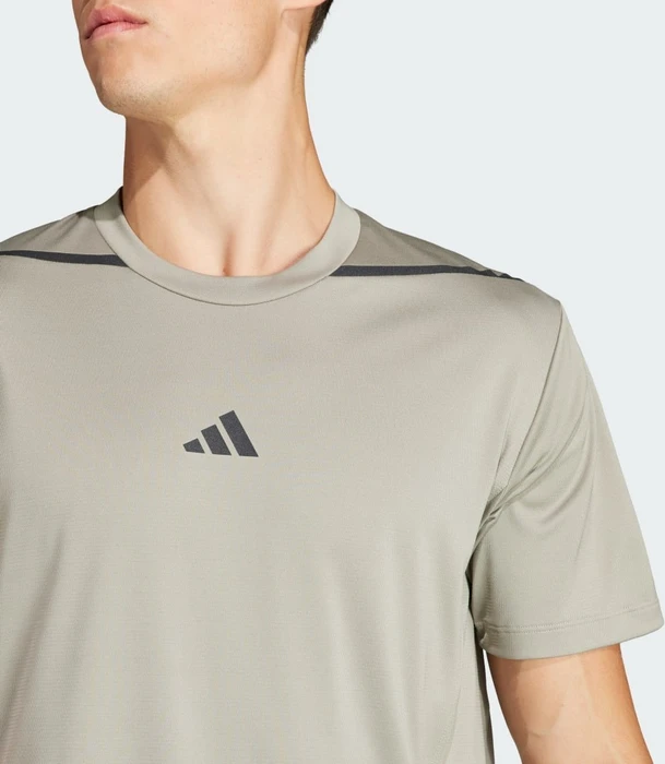 adidas Designed for Training Adistrong Workout Funktionsshirt kurzarm silver pebble/black (Herren)