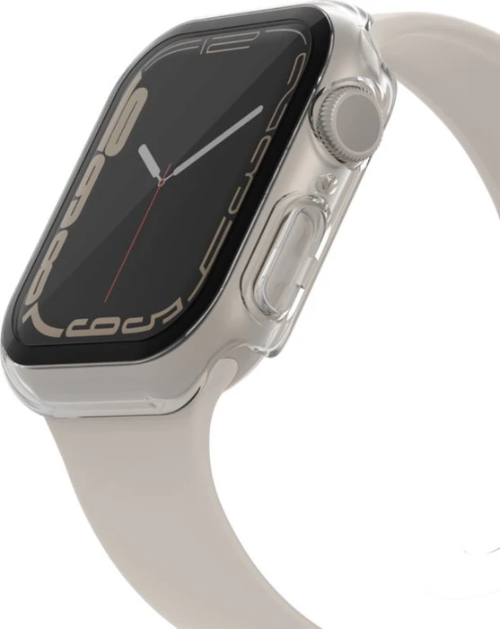 Belkin ScreenForce antimikrobieller TemperedCurve 2-in-1-Displayschutz mit Schutzrand für Apple Watch (40mm/41mm) transparent