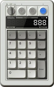 8BitDo Retro 18 Mechanical Numpad M Edition, grau/weiß, Kailh Box V2 WHITE, hot-swap, USB-C/Bluetooth