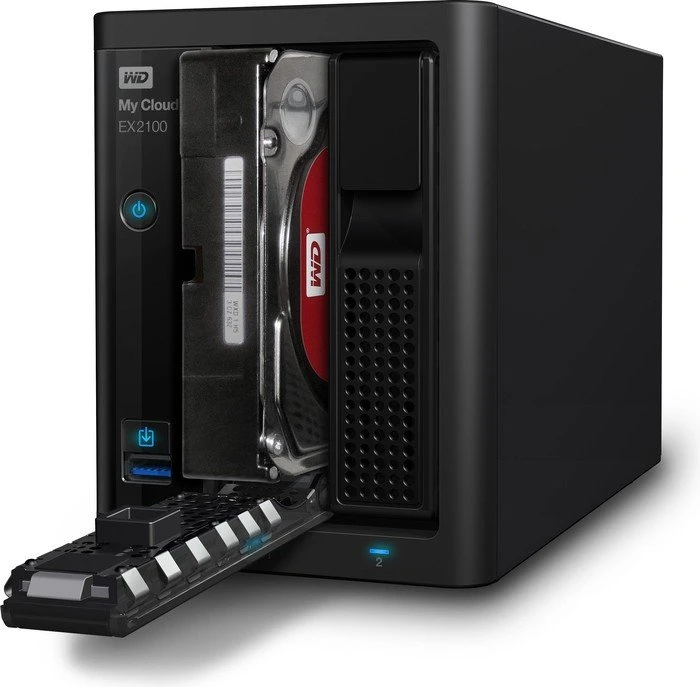 Western Digital My Cloud EX2100 4TB, 1GB RAM, 2x RJ-45 1000Base-T, 2x USB-A 3.0