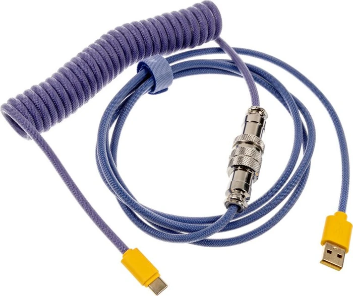 Ducky Premicord Spiralkabel USB-C auf USB-A, 1.8m