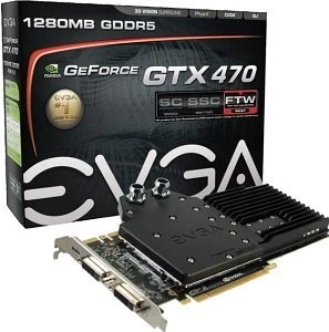 EVGA GeForce GTX 470 Hydro Copper FTW, 1.25GB GDDR5, 2x DVI, Mini HDMI