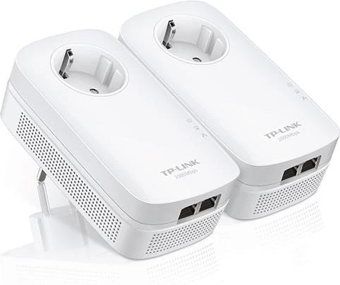 TP-Link Powerline AV2000 Passthrough Starter Kit, HomePlug AV2, 2x RJ-45, 2er-Pack