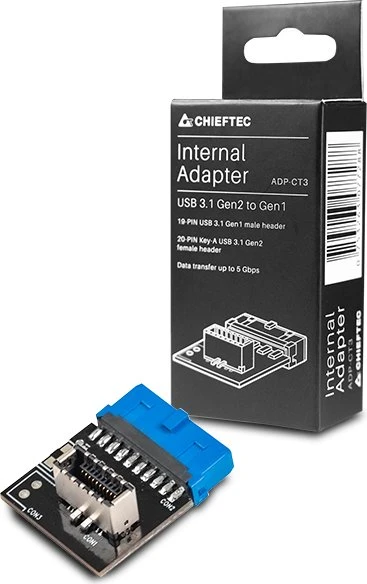 Chieftec USB 3.0 19-Pin auf USB 3.1 20-Pin Key-A Pfostenstecker intern