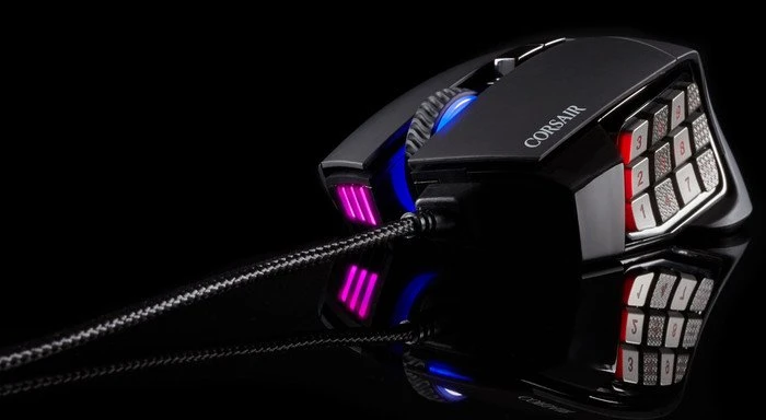 Corsair Scimitar Pro RGB Optical MOBA/MMO Gaming Mouse schwarz, USB