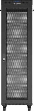 Lanberg 19" Rackschrank 42HE, LCD, freistehend, Flat Pack, V2, Gitternetztür, IP20, RAL 9004, 800mm tief