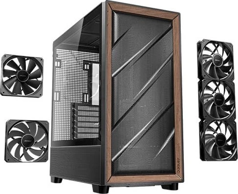 Antec Flux, schwarz/braun, Glasfenster