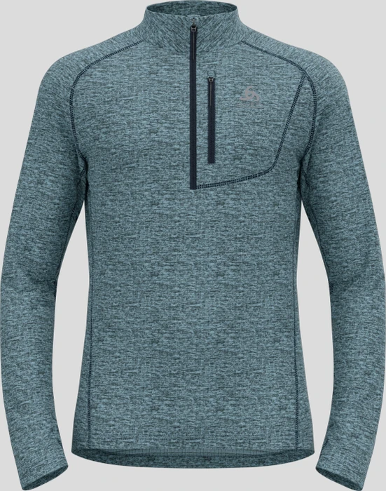 Odlo Tencia Midlayer Half Zip Funktionsshirt langarm provincial blue melange (Herren)
