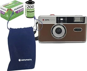 AgfaPhoto Reusable Photo Camera 35mm braun Set
