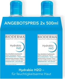 Bioderma Hydrabio H2O Solution Micellaire Reinigungslösung, 1l (2x 500ml)