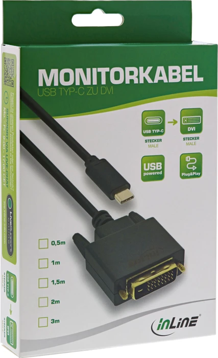 InLine USB-C mit DisplayPort/DVI Adapterkabel, 2m