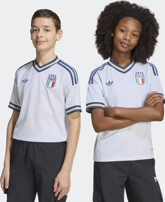 adidas Italien 2026 Auswärtstrikot kurzarm aeroblue (Junior)