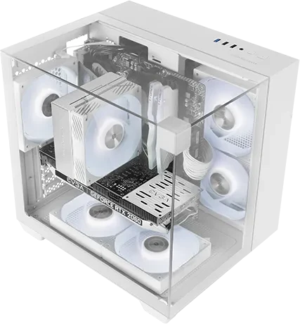Mars Gaming MC-VISIONM White, Glasfenster