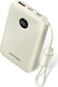 Vention Power Bank mit USB-C-Kabel 10000mAh 22.5W beige