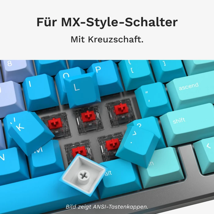 Glorious GPBT Gradient V2 Keycaps, Kunststoff (PBT), Daydream, mehrfarbig, 135 Tasten, ISO-DE
