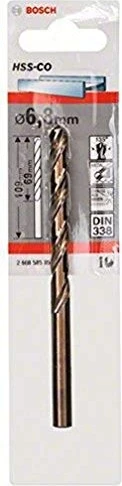 Bosch Professional HSS-Co Spiralbohrer, 6.8x69x109mm, 1 Stück