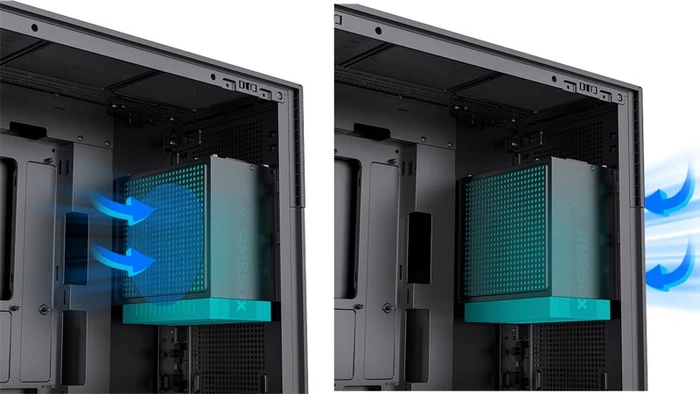 Jonsbo D31 Screen Black, schwarz, Glasfenster
