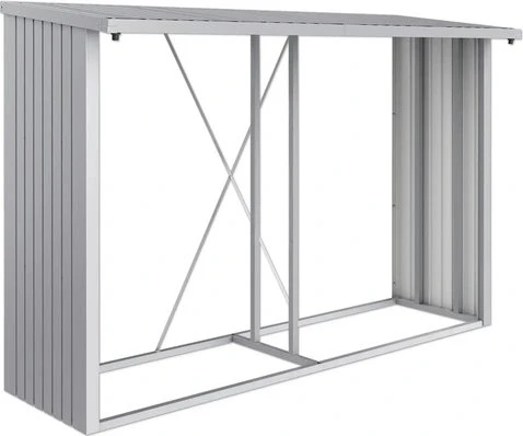 Biohort WoodStock 300 Kaminholzregal 300.7x102x199cm silber-metallic