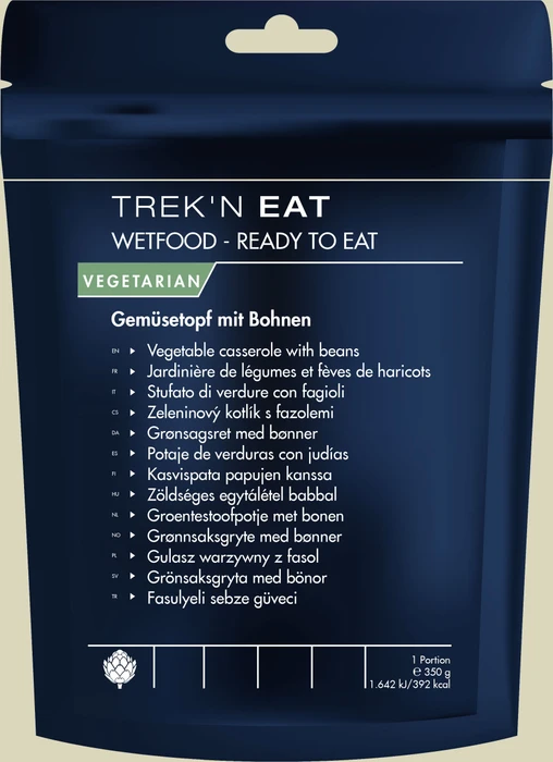 Trek'n Eat Ready to Eat Gemüseeintopf mit Bohnen 392kcal