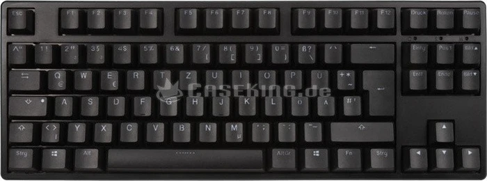 Ducky One TKL PBT schwarz, LEDs blau, MX SPEED Silver, USB, DE