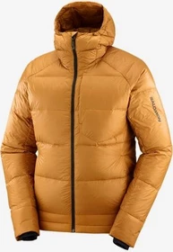 Salomon Outline Down Hoodie Jacke rubber/cathay spice (Herren)