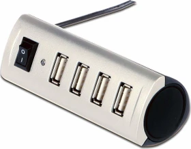 Ednet Eco USB-Hub, 4x USB-A 2.0, USB-A 2.0 [Stecker]