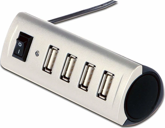 Ednet Eco USB-Hub, 4x USB-A 2.0, USB-A 2.0 [Stecker]