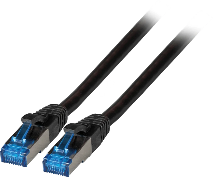 EFB Elektronik TPE Superflex Patchkabel, Cat7/Cat6a, S/FTP, RJ-45/RJ-45, 1m, schwarz