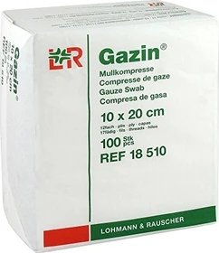 Lohmann & Rauscher Gazin Mullkompresse unsteril 12-fach, 10 x 20cm, 100 Stück