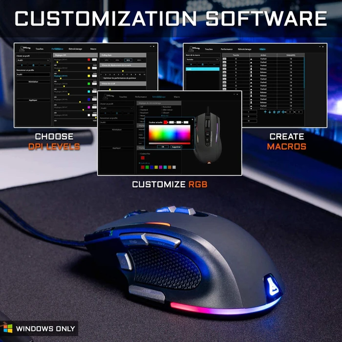 The G-Lab Kult Nitrogen ATOM Gaming Mouse, schwarz, USB
