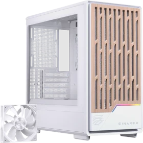 Einarex Pulse PM400 Core White, weiß/braun, Glasfenster