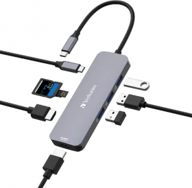 Verbatim USB-C Pro Multiport Hub CMH-08, USB-C 3.0 [Stecker] (32151)