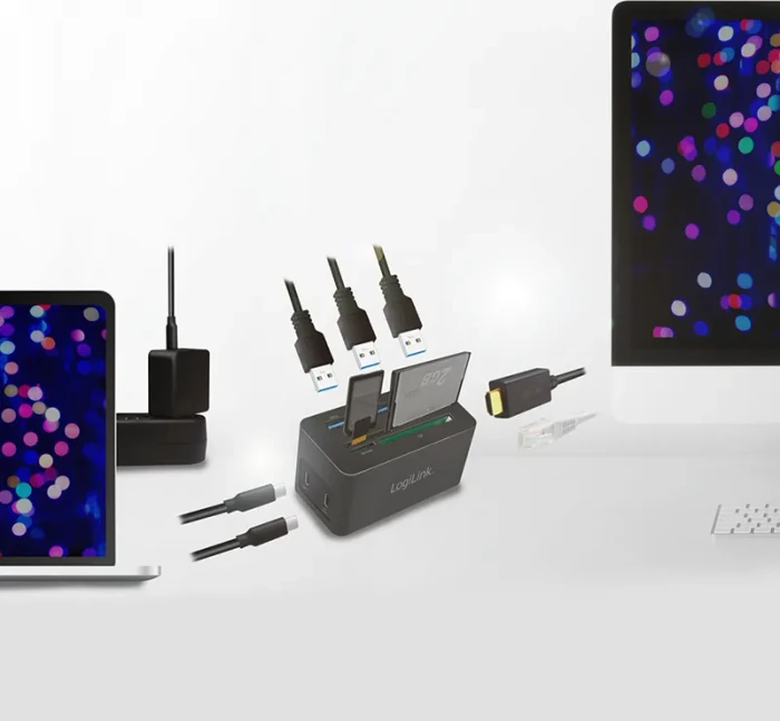LogiLink USB 3.2 Gen 1 Mini-Dockingstation 10-Port, USB-C 3.0 [Stecker]
