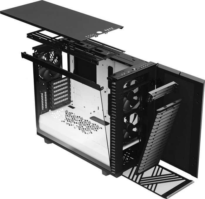 Fractal Design Define 7 Black/White TG Clear Tint, Glasfenster, schallgedämmt