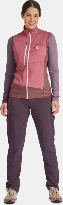Ortovox Fleece Grid Funktionsweste mountain rose (Damen)