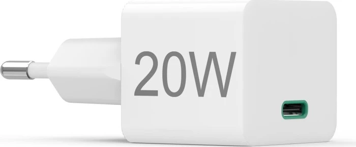 Hama Schnellladegerät USB-C PD/Qualcomm Mini-Ladegerät 20W weiß