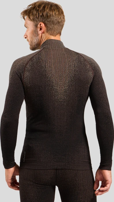 Odlo POW Blackcomb Baselayer Half Zip Funktionsshirt langarm fudge (Herren)